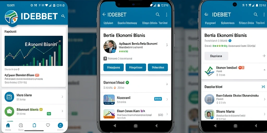 Tampilan antarmuka aplikasi IDEBET yang modern dan informatif.
