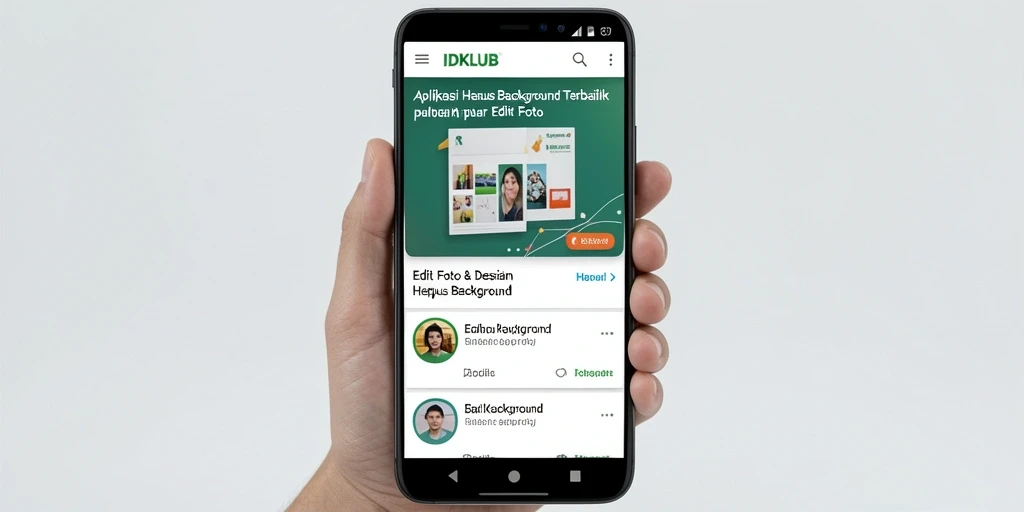 Tampilan antarmuka IDKLUB saat melakukan proses Hapus Background.