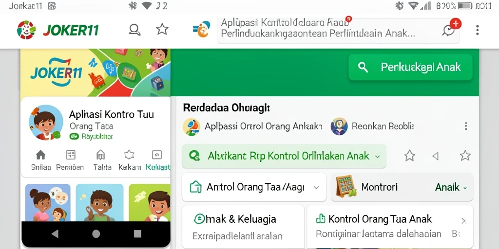 Tampilan antarmuka JOKER11 yang user-friendly untuk kontrol orang tua.