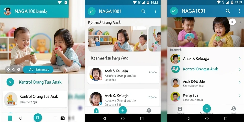 Antarmuka aplikasi NAGA1001 yang intuitif dan bersahabat untuk orang tua.