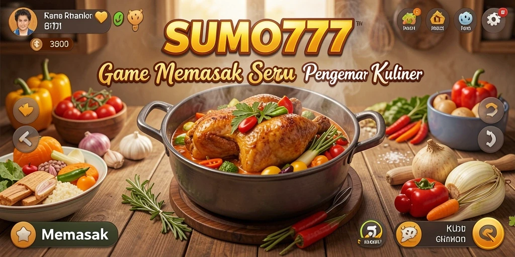 Antarmuka menarik dengan fungsi Memasak yang interaktif.