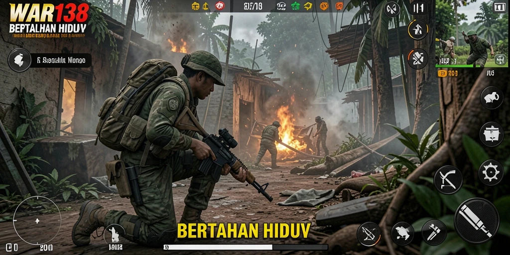 Tampilan antarmuka dan aksi bertahan hidup di WAR138.