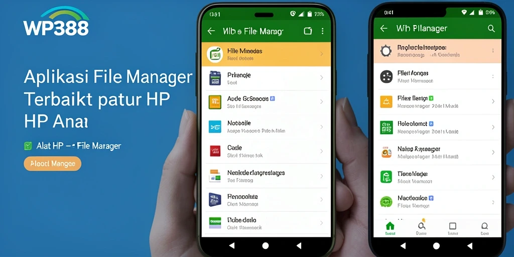 Tampilan antarmuka utama WP888 dengan fitur File Manager yang lengkap.